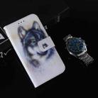 For iPhone 16 Coloured Drawing Flip Leather Phone Case(White Wolf) - 2