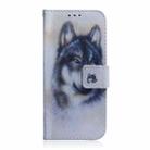 For iPhone 16 Coloured Drawing Flip Leather Phone Case(White Wolf) - 3