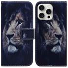 For iPhone 16 Pro Coloured Drawing Flip Leather Phone Case(Lion) - 1