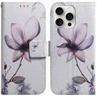 For iPhone 16 Pro Coloured Drawing Flip Leather Phone Case(Magnolia) - 1