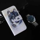 For iPhone 16 Plus Coloured Drawing Flip Leather Phone Case(White Wolf) - 2