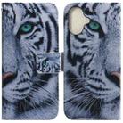 For iPhone 16 Plus Coloured Drawing Flip Leather Phone Case(Tiger) - 1