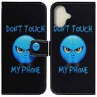 For iPhone 16 Plus Coloured Drawing Flip Leather Phone Case(Anger) - 1