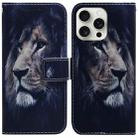 For iPhone 16 Pro Max Coloured Drawing Flip Leather Phone Case(Lion) - 1