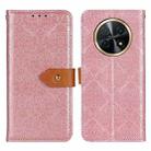 For Huawei Nova Y91 4G / Enjoy 60X European Floral Embossed Leather Phone Case(Pink) - 1