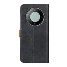 For Huawei Mate 60 Pro European Floral Embossed Leather Phone Case(Black) - 3