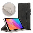 For Huawei MatePad T8 Marble Cloth Texture Horizontal Flip Leather Case with Card Slot & Holder(Black) - 1
