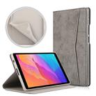 For Huawei MatePad T8 Marble Cloth Texture Horizontal Flip Leather Case with Card Slot & Holder(Grey) - 1