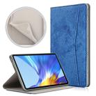 For Huawei Honor V6 Marble Cloth Texture Horizontal Flip Leather Case with Card Slot & Holder(Dark Blue) - 1