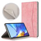 For Huawei Honor V6 Marble Cloth Texture Horizontal Flip Leather Case with Card Slot & Holder(Pink) - 1