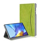 For Lenovo Tab M10 Plus Marble Cloth Texture Horizontal Flip Leather Case with Card Slot & Holder(Green) - 1