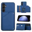 For Samsung Galaxy S23 FE 5G Skin Feel PU + TPU + PC Card Slots Phone Case(Royal Blue) - 1