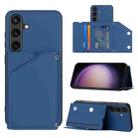 For Samsung Galaxy S24 5G Skin Feel PU + TPU + PC Card Slots Phone Case(Royal Blue) - 1