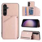 For Samsung Galaxy S24+ 5G Skin Feel PU + TPU + PC Card Slots Phone Case(Rose Gold) - 1