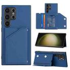 For Samsung Galaxy S24 Ultra 5G Skin Feel PU + TPU + PC Card Slots Phone Case(Royal Blue) - 1
