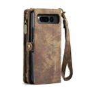 For Google Pixel Fold CaseMe 008 Detachable Multifunctional Retro Frosted Horizontal Flip Phone Leather Case with Zipper Wallet(Brown) - 3