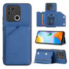 For Xiaomi Redmi 10C Skin Feel PU + TPU + PC Card Slots Phone Case(Royal Blue) - 1
