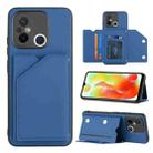 For Xiaomi Redmi 12C / 11A Skin Feel PU + TPU + PC Card Slots Phone Case(Royal Blue) - 1