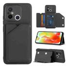 For Xiaomi Redmi 12C / 11A Skin Feel PU + TPU + PC Card Slots Phone Case(Black) - 1