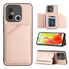 For Xiaomi Redmi 12C / 11A Skin Feel PU + TPU + PC Card Slots Phone Case(Rose Gold) - 1