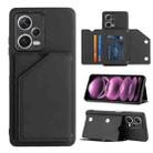 For Xiaomi Redmi Note 12 Pro 5G Skin Feel PU + TPU + PC Card Slots Phone Case(Black) - 1