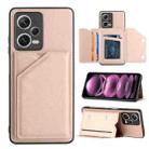 For Xiaomi Redmi Note 12 Pro 5G Skin Feel PU + TPU + PC Card Slots Phone Case(Rose Gold) - 1