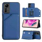 For Xiaomi Redmi Note 12S 4G Skin Feel PU + TPU + PC Card Slots Phone Case(Royal Blue) - 1