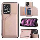 For Xiaomi Redmi Note 12 Pro+ 5G Global Skin Feel PU + TPU + PC Card Slots Phone Case(Rose Gold) - 1