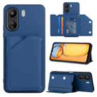 For Xiaomi Redmi 13C 4G / Poco C65 Skin Feel PU + TPU + PC Card Slots Phone Case(Royal Blue) - 1