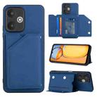 For Xiaomi Redmi 13C 5G / Redmi 13R Skin Feel PU + TPU + PC Card Slots Phone Case(Royal Blue) - 1