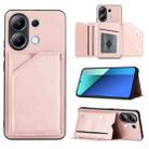 For Xiaomi Redmi Note 13 4G Global Skin Feel PU + TPU + PC Card Slots Phone Case(Rose Gold) - 1