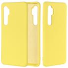 For Xiaomi Mi Note 10 Lite Solid Color Liquid Silicone Shockproof Full Coverage Protective Case(Yellow) - 1