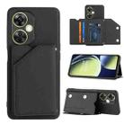 For OnePlus Nord CE 3 / CE 3 Lite Skin Feel PU + TPU + PC Card Slots Phone Case(Black) - 1