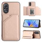 For OPPO A58 / A78 5G Skin Feel PU + TPU + PC Card Slots Phone Case(Rose Gold) - 1