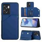 For OPPO A57 5G/A77 5G Skin Feel PU + TPU + PC Card Slots Phone Case(Royal Blue) - 1