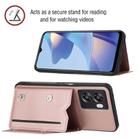 For OPPO A57 5G/A77 5G Skin Feel PU + TPU + PC Card Slots Phone Case(Rose Gold) - 2