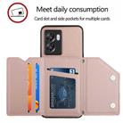 For OPPO A57 5G/A77 5G Skin Feel PU + TPU + PC Card Slots Phone Case(Rose Gold) - 3