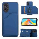 For OPPO A38 4G/A18 4G Skin Feel PU + TPU + PC Card Slots Phone Case(Royal Blue) - 1