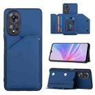 For OPPO A78 4G Skin Feel PU + TPU + PC Card Slots Phone Case(Royal Blue) - 1