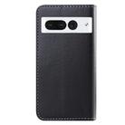 For Google Pixel 7 Pro 5G Tricolor Stitching Horizontal Flip Leather Phone Case(Black) - 3