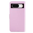 For Google Pixel 8 Tricolor Stitching Horizontal Flip Leather Phone Case(Pink) - 3