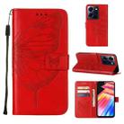 For Infinix Note 30 5G / X6711 Embossed Butterfly Leather Phone Case(Red) - 1