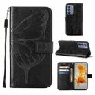 For Infinix Zero 5G 2023 / T781 Embossed Butterfly Leather Phone Case(Black) - 1