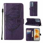 For Infinix Zero 5G 2023 / T781 Embossed Butterfly Leather Phone Case(Dark Purple) - 1