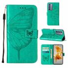 For Infinix Zero 5G 2023 / T781 Embossed Butterfly Leather Phone Case(Green) - 1