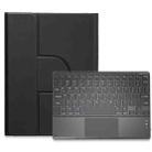 For iPad 10.2 2021 / Air 2019 Square Button 360 Degree Rotatable Bluetooth Keyboard Leather Case with Touchpad(Black) - 1