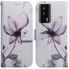 For Xiaomi Poco F5 Pro / Redmi K60 Coloured Drawing Flip Leather Phone Case(Magnolia) - 1