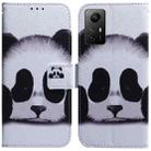 For Xiaomi Redmi Note 12S Coloured Drawing Flip Leather Phone Case(Panda) - 1