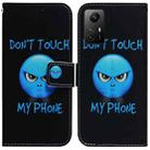 For Xiaomi Redmi Note 12S Coloured Drawing Flip Leather Phone Case(Anger) - 1