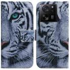 For Xiaomi 13T / 13T Pro / Redmi K60 Ultra Coloured Drawing Flip Leather Phone Case(Tiger) - 1